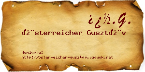 Österreicher Gusztáv névjegykártya