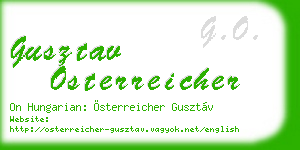 gusztav osterreicher business card