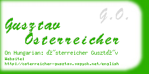 gusztav osterreicher business card